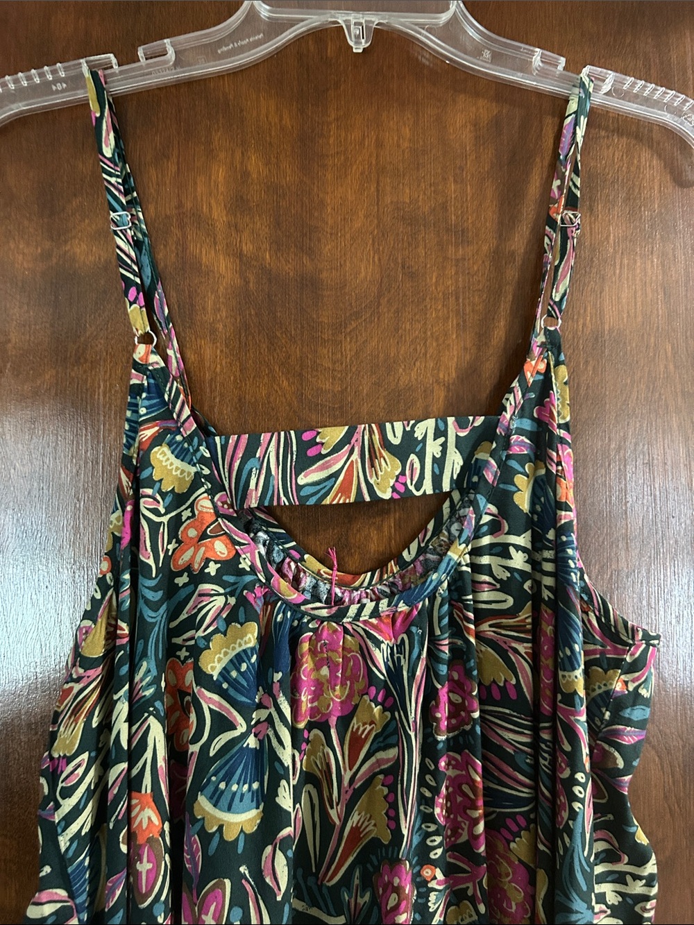 NATURAL LIFE Black Maxi Dress with Pink, Teal & Gold Floral Print - Picture 6 of 8